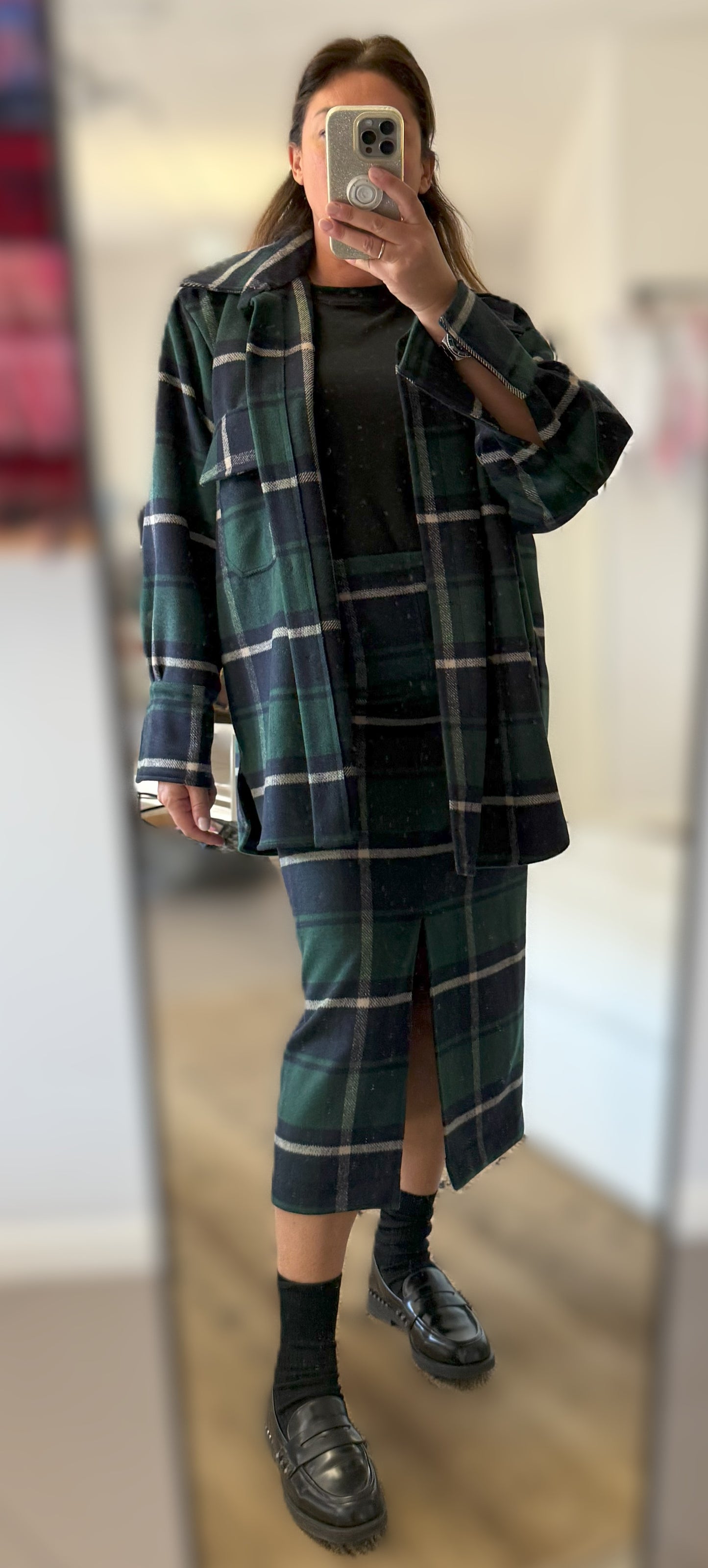 DAISY Camicia over Lana Check