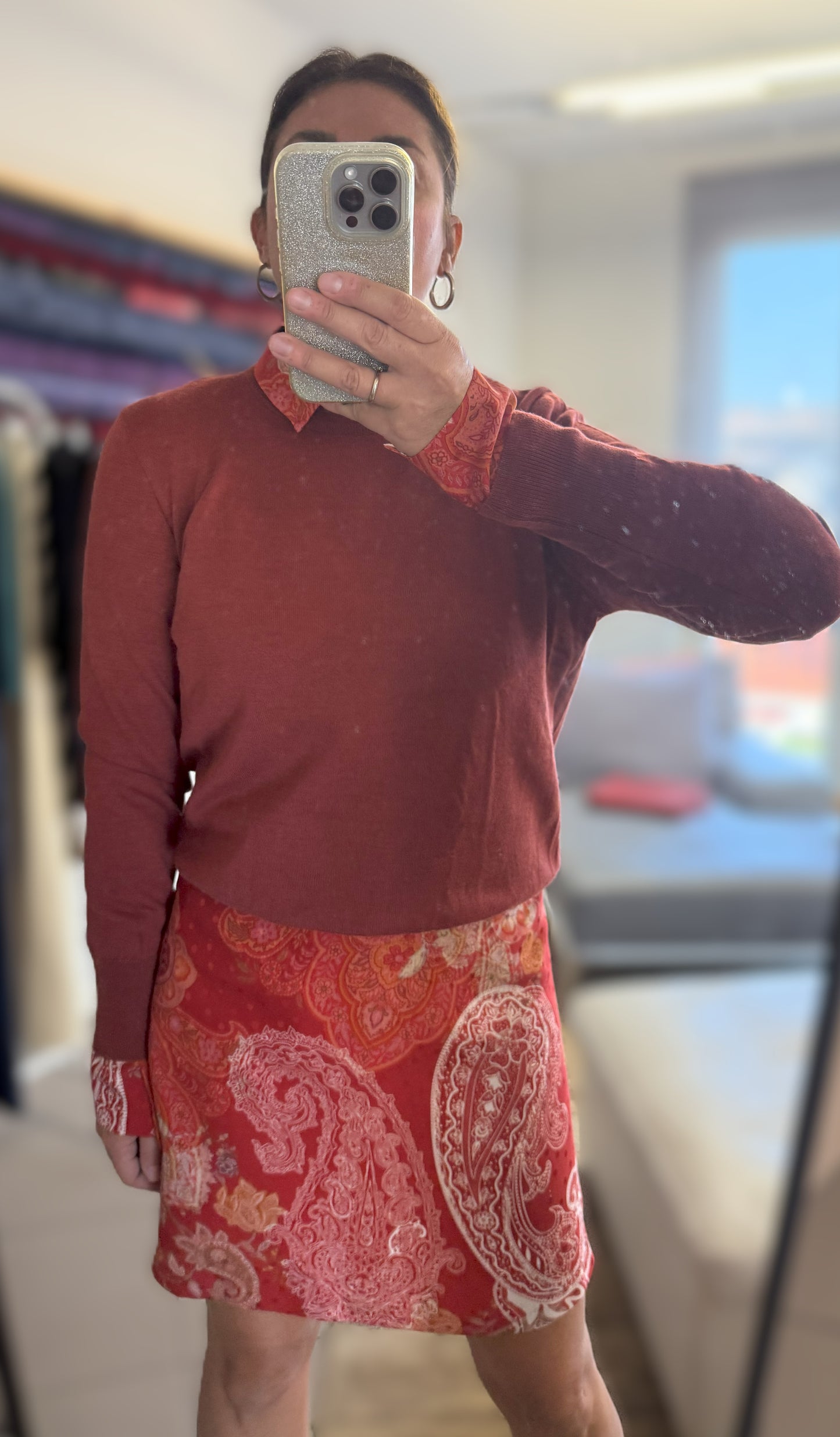 NANCY Mini seta stampata jacquard