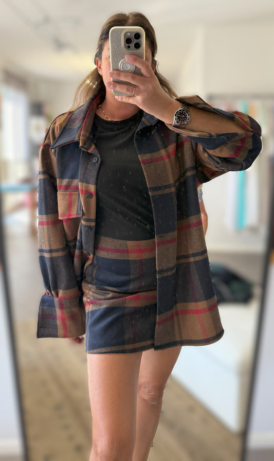 DAISY Camicia over Lana Check